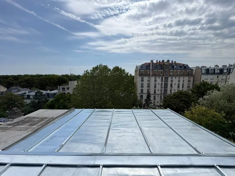 Zinc à joint debout, faible pente en milieu urbain